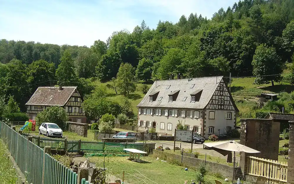 Village alsacien à colombages, type de bâti courant dans le Bas-Rhin et le Haut-Rhin